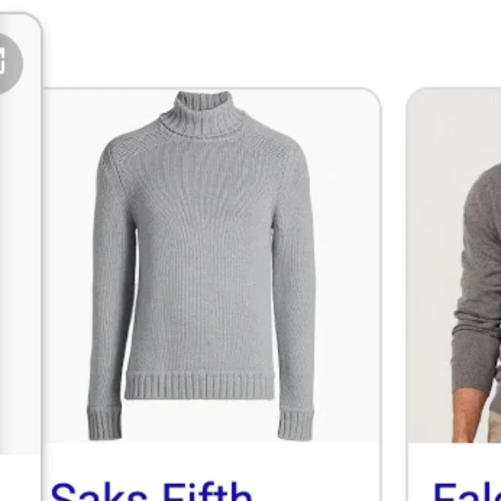 Jack Victor Wool Cashmere Silk Blend Turtleneck Sweater